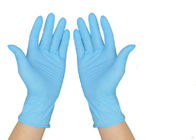 دستکش یکبار مصرف آبی مقاوم در برابر لغزش ، دستکش استریل نیتریل عملکرد انعطاف پذیر تامین کننده