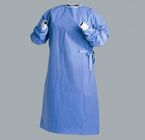 لباس جراحی ضد باکتری استریل آبی ، لباس جراحی پارچه ای با 4 کمربند کمر تامین کننده