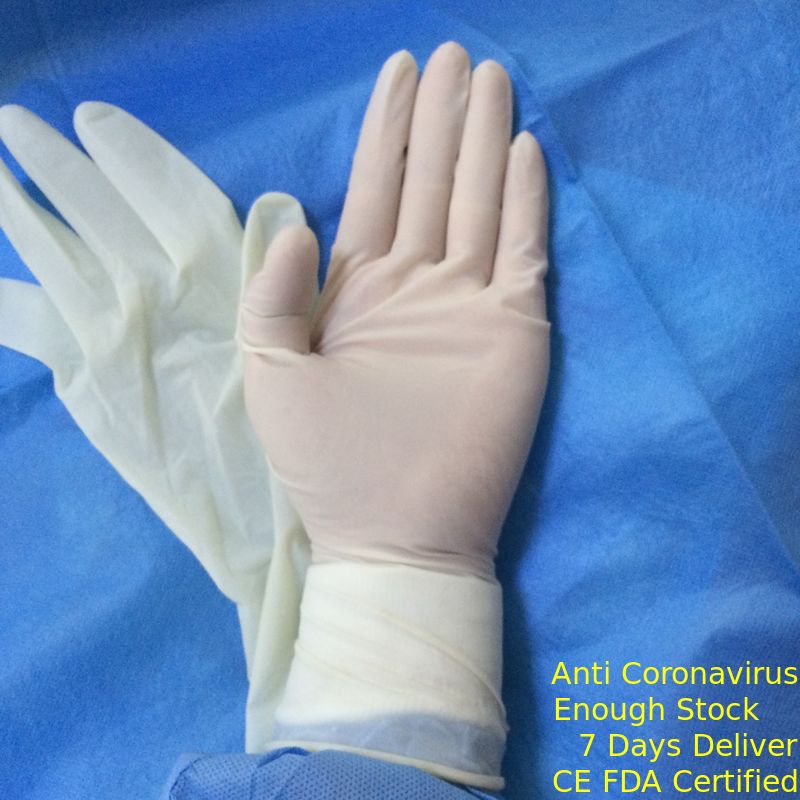 دستکش جراحی یکبار مصرف استریل 100٪ لاتکس بدون پودر آسان برای سوراخ کردن تامین کننده