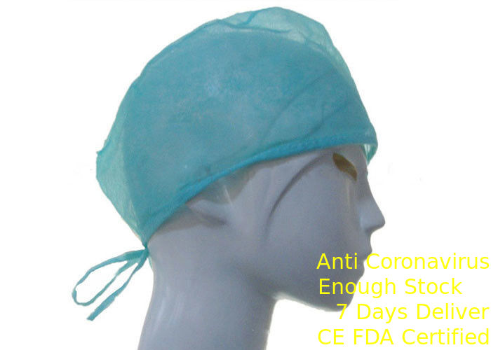 یک کلاه جراحی یکبار مصرف قابل تنفس ، پلی پروپلن غیر قابل جذب با کراوات نوار تامین کننده
