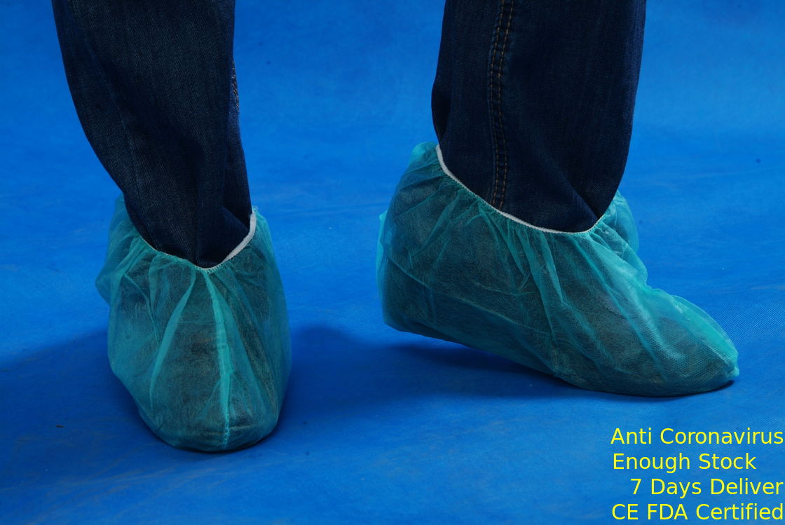 ضخامت کف کفش یکبار مصرف پلاستیکی یکبار مصرف ، به رنگ آبی روشن 30gsm ضخامت دارد تامین کننده